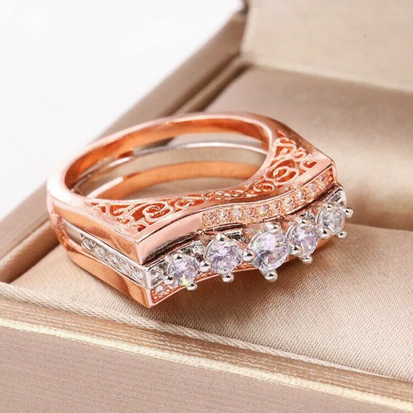 Gold Rose Gold Ring. New! - Picture 2 of 6